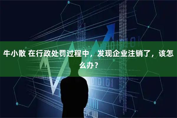 牛小散 在行政处罚过程中，发现企业注销了，该怎么办？